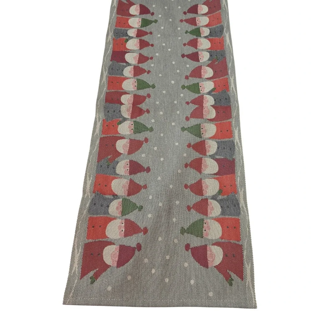 Ekelund‎ Sweden Organic Cotton Table Runner Tomte Gnome Christmas  31x13.5